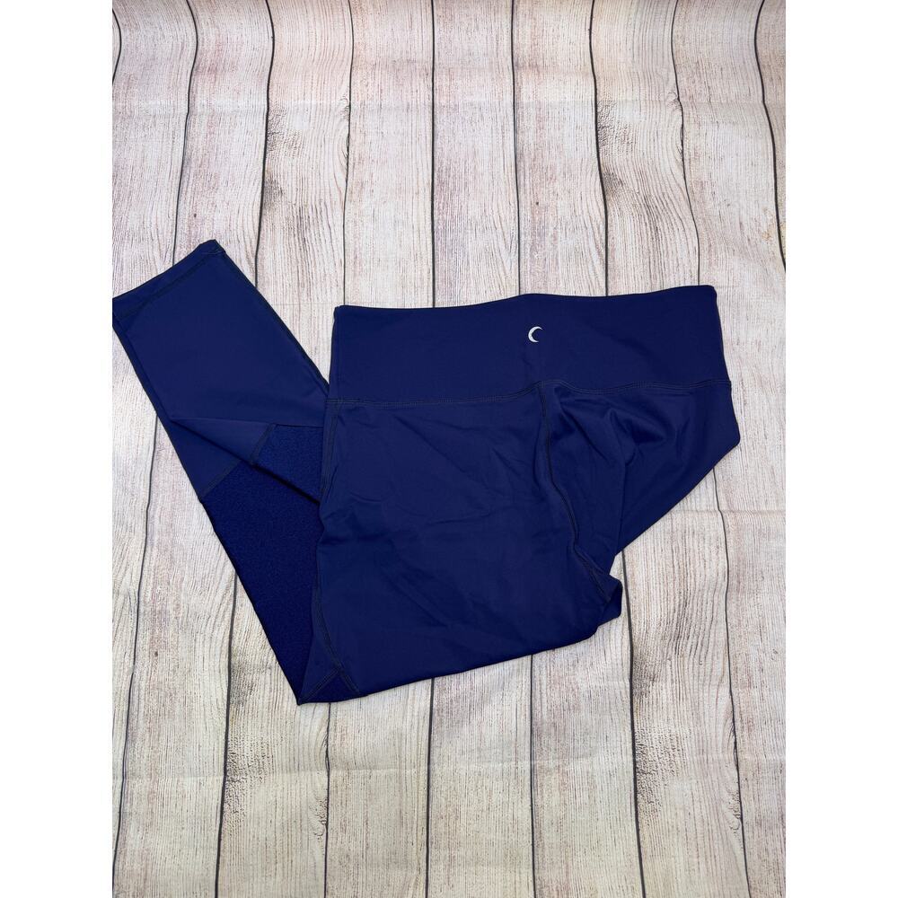 Zyia Active Blue Metalic Block Active Leggings Women's Size 12